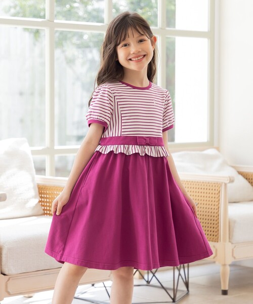 組曲（KUMIKYOKU） ワンピース 「110-140cm」マリンボーダー