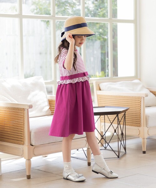 組曲（KUMIKYOKU） ワンピース 「110-140cm」マリンボーダー