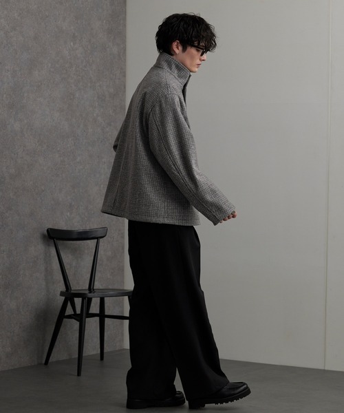 「MONO-MART」 ジップアップブルゾン L チャコール メンズ_画像2