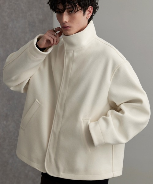 「MONO-MART」 ジップアップブルゾン L チャコール メンズ_画像4