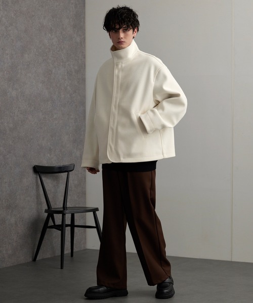 「MONO-MART」 ジップアップブルゾン L チャコール メンズ_画像6