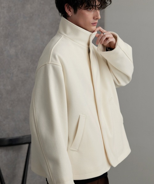 「MONO-MART」 ジップアップブルゾン L チャコール メンズ_画像7