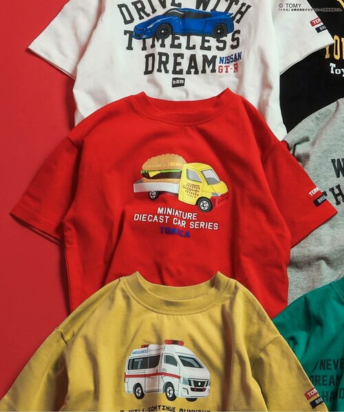 8着セット　100サイズ前後　夏用　Tシャツ　男の子 BREEZE（ブリーズ） tシャツ 「リンク」TOMICA×BREEZE ナンバリングT