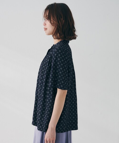 「UNTITLED」 半袖ブラウス 03 ブラック レディース hl5603-01.jpg