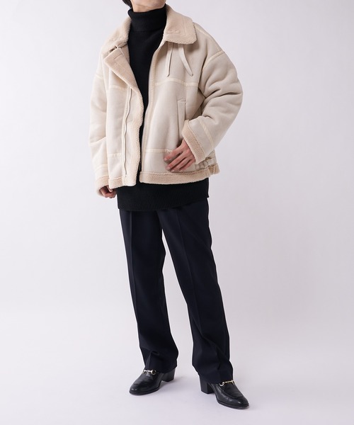 「Lui's」 「neucon」ジップアップブルゾン 1 アイボリー メンズ_画像5