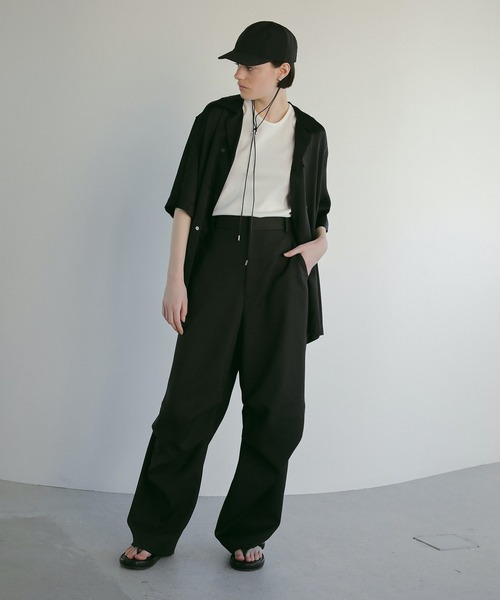 MANOF（マノフ） ブラウス シャツ SATIN OVER SHIRTS レディース