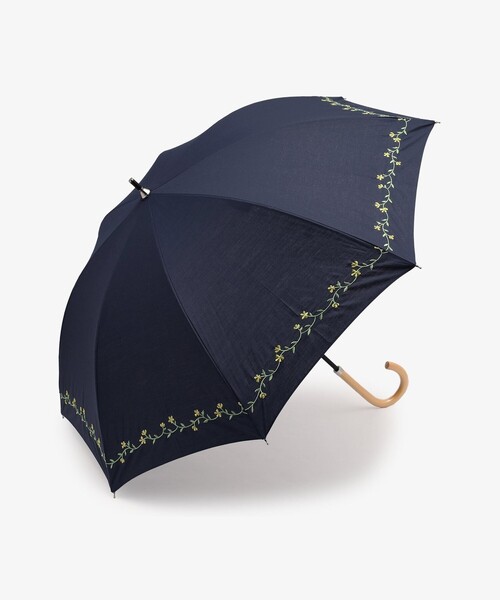Afternoon Tea 傘 小花刺繍晴雨兼用長傘 日傘 レディース