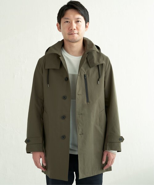 「IKKA LOUNGE」 ステンカラーコート L ベージュ メンズ_画像6