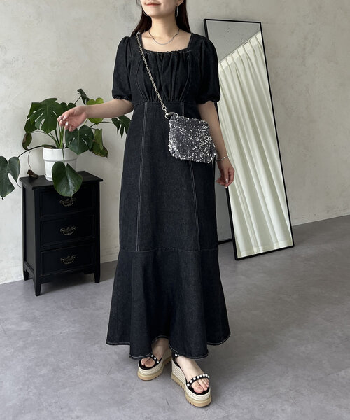 春夏マーメイドデニムワンピ 10-159333-0317-2.jpg