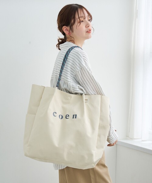 coen（コーエン） トートバッグ 「再入荷・新色登場」 ロゴ ポリ