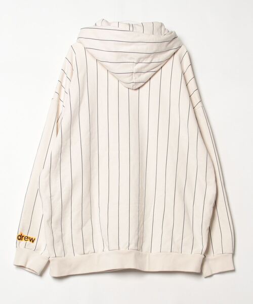 「Drew House」 ストライプ柄プルオーバーパーカー XX-LARGE ベージュ メンズ