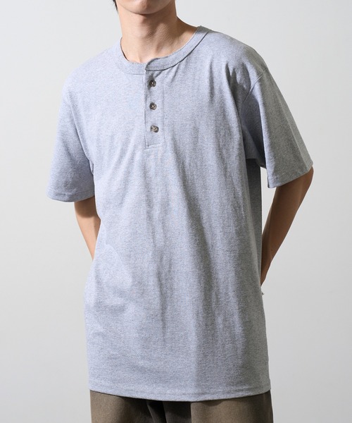 CalCru tシャツ 「CalCru」ヘンリーネック 7.2oz Tシャツ UNTR メンズ