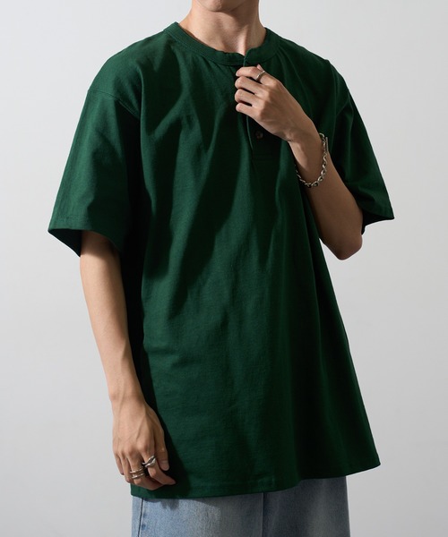 CalCru tシャツ 「CalCru」ヘンリーネック 7.2oz Tシャツ UNTR メンズ