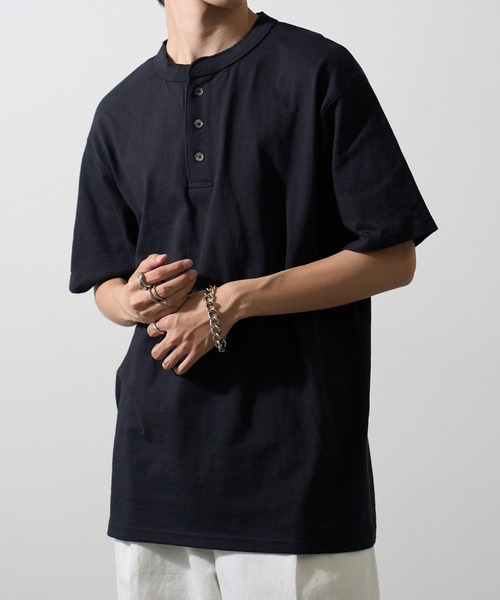 CalCru tシャツ 「CalCru」ヘンリーネック 7.2oz Tシャツ UNTR メンズ