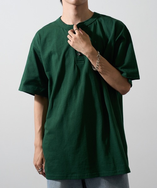 CalCru tシャツ 「CalCru」ヘンリーネック 7.2oz Tシャツ UNTR メンズ