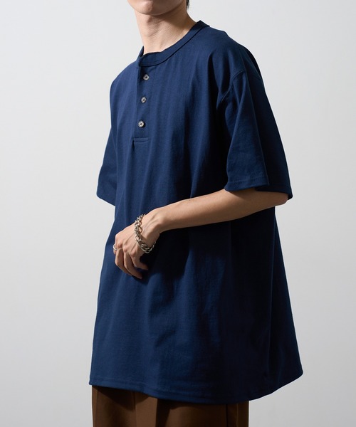 Cal Cru ヘンリーネックTシャツ　3枚セット　全てLサイズ　アメリカ製 Cal Cru ヘンリーネックTシャツ 3枚セット 全てLサイズ アメリカ製