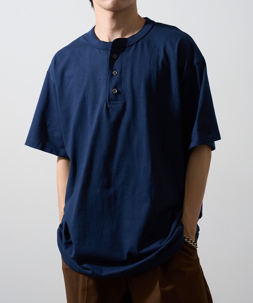 CalCru tシャツ 「CalCru」ヘンリーネック 7.2oz Tシャツ UNTR メンズ