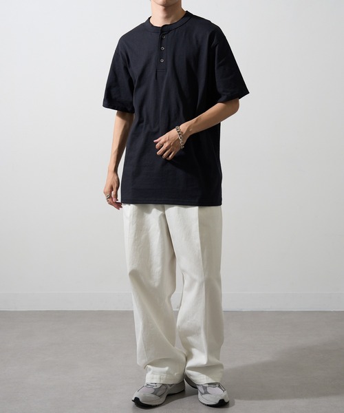 CalCru tシャツ 「CalCru」ヘンリーネック 7.2oz Tシャツ UNTR メンズ