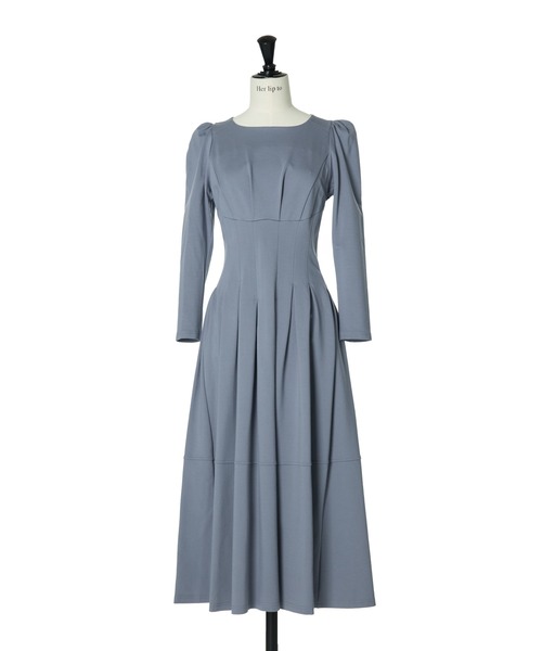 ワンピース Her lip to CheckeredPleatsLongShirtDress Her lip to 長袖ワンピース S ブルー レディース : ZOZOTOWN Yahoo!店