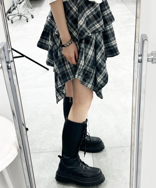 スカート ブリーチチェックイレヘムスカート : ZOZOTOWN Yahoo!店