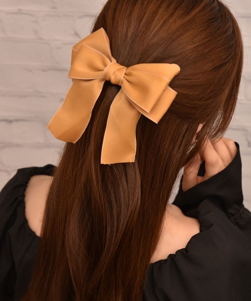 VIBGYOR Women ヘアクリップ 「float」サテン リボン デザイン