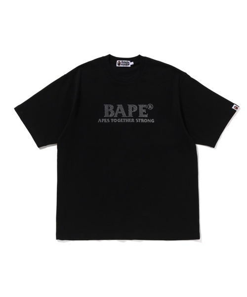 A BATHING APE（アベイシングエイプ） tシャツ RHINESTONE BAPE LOGO