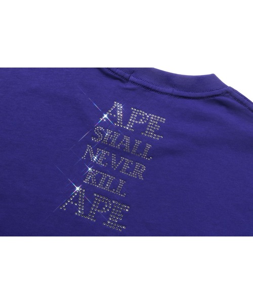 A BATHING APE（アベイシングエイプ） tシャツ RHINESTONE BAPE LOGO