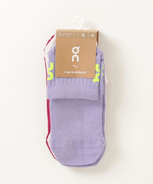 ぽん出品 On 靴下 On/オン Logo Sock Mid 3P メンズ レディース