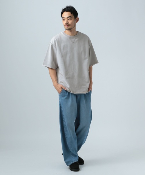 「BAYFLOW」 半袖Tシャツ LARGE ライトグレー メンズ