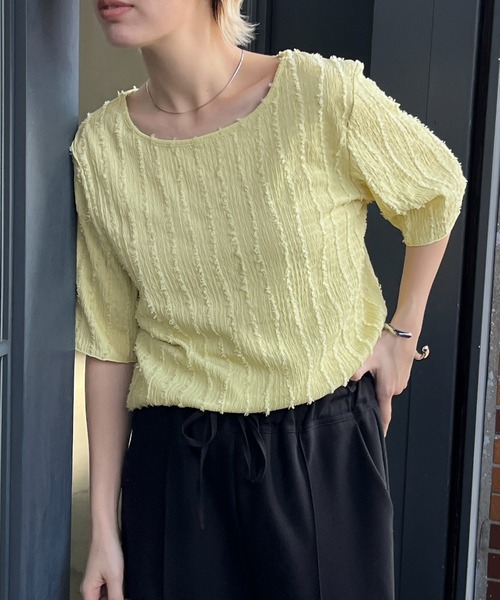 「select MOCA」 半袖カットソー MEDIUM ベージュ レディース