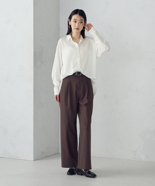 COMME CA ISM（コムサイズム） ブラウス シャツ ニュアンス ロング