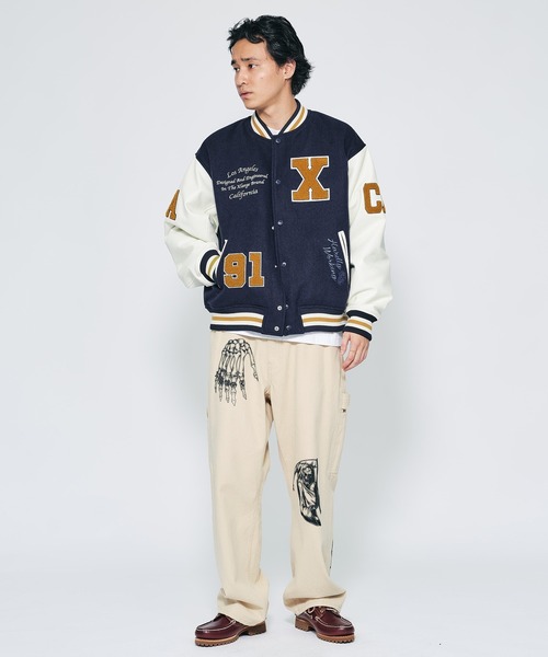 XLARGE（エクストラ ラージ） スタジャン L ブラウン メンズ