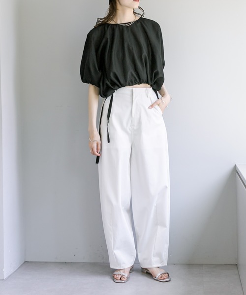 「mystic」 半袖ブラウス FREE アイボリー レディース_画像9