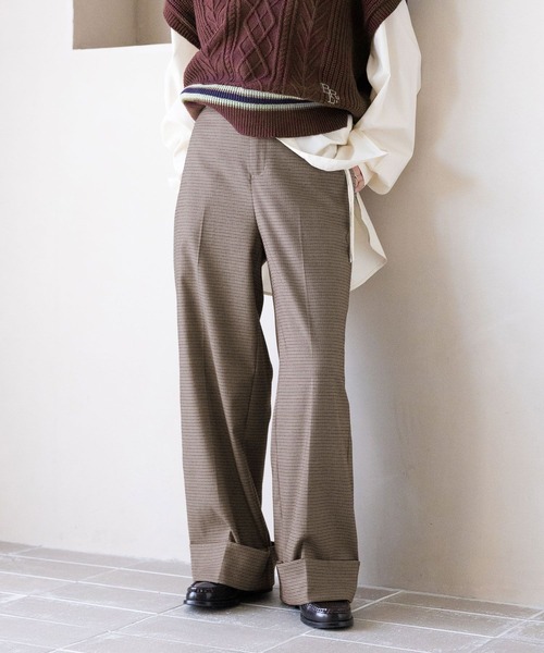 RAGEBLUE（レイジブルー） スラックス パンツ グランパロールアップ