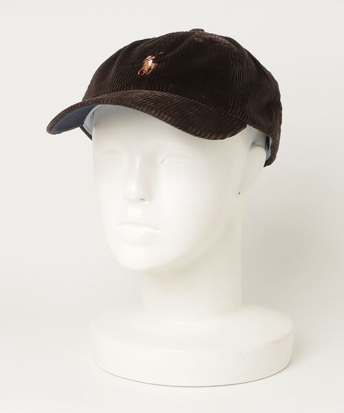 POLO RALPH LAUREN　キャップ　コーデュロイ　革ベルト　ベージュ POLO RALPH LAUREN キャップ コーデュロイ 革ベルト ベージュ 帽子