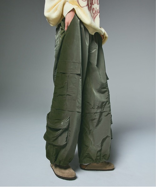 X-girl（エックスガール） カーゴパンツ FADED WIDE LEG CARGO PANTS