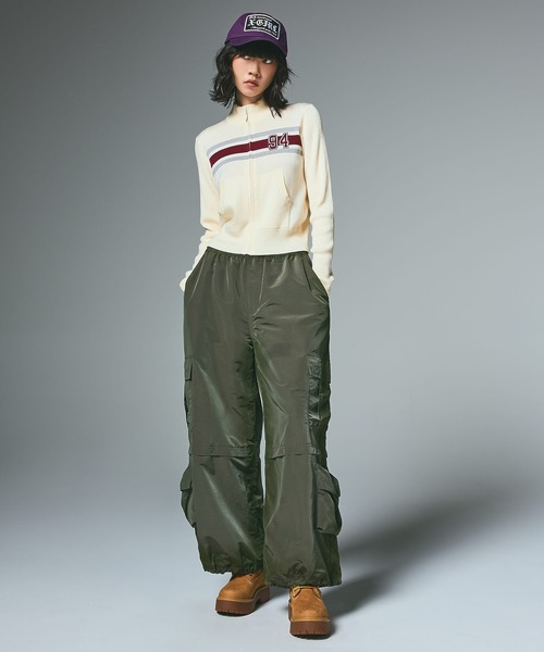 X-girl（エックスガール） カーゴパンツ FADED WIDE LEG CARGO PANTS