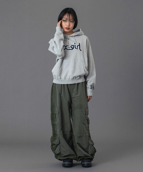 X-girl（エックスガール） カーゴパンツ FADED WIDE LEG CARGO PANTS