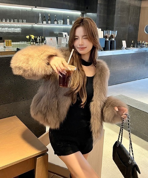 lilful コート アウター ベーシック ノーカラーデザイン フェイク