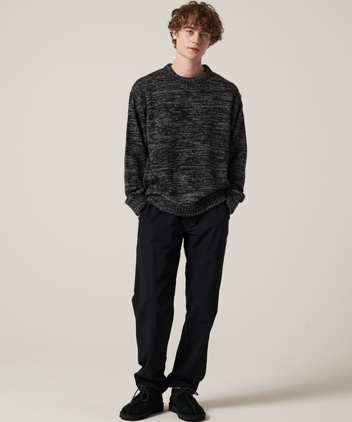 Eddie 【00s】Eddie Bauer ヘンリーネック ニット メランジ Bauer