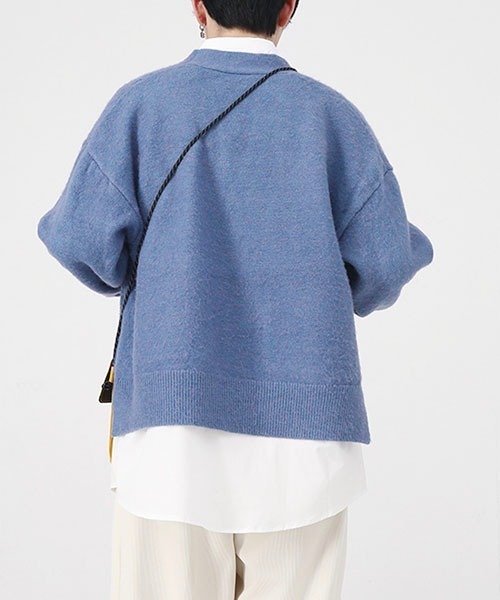 「WESTBOY」 ニットカーディガン L イエロー メンズ_画像3