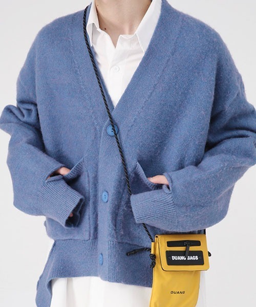 「WESTBOY」 ニットカーディガン L イエロー メンズ_画像5