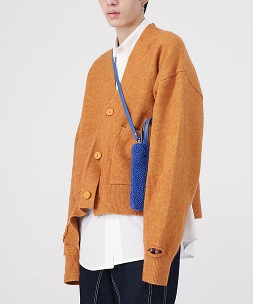 「WESTBOY」 ニットカーディガン L イエロー メンズ_画像9