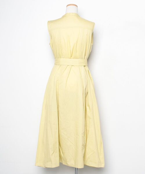 「Ray BEAMS」 ノースリーブワンピース - イエロー レディース_画像2