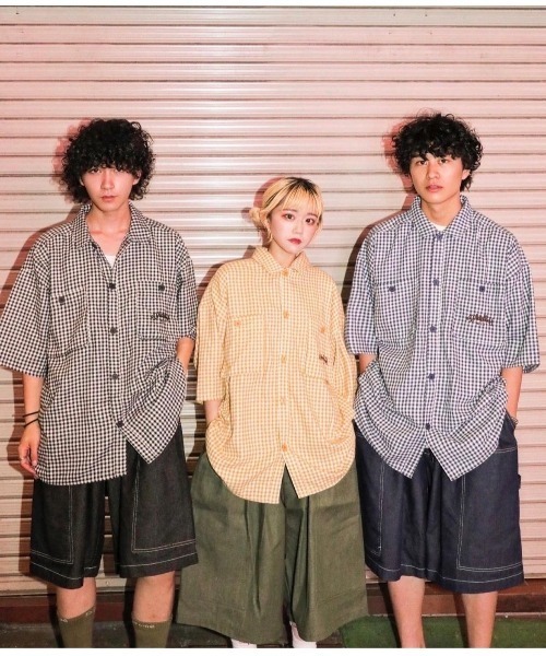 「WudgeBoy」 半袖シャツ LARGE キャメル レディース_画像2
