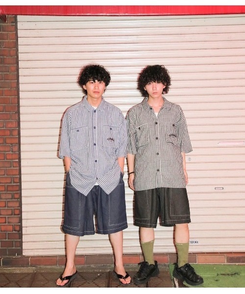 「WudgeBoy」 半袖シャツ LARGE キャメル レディース_画像3