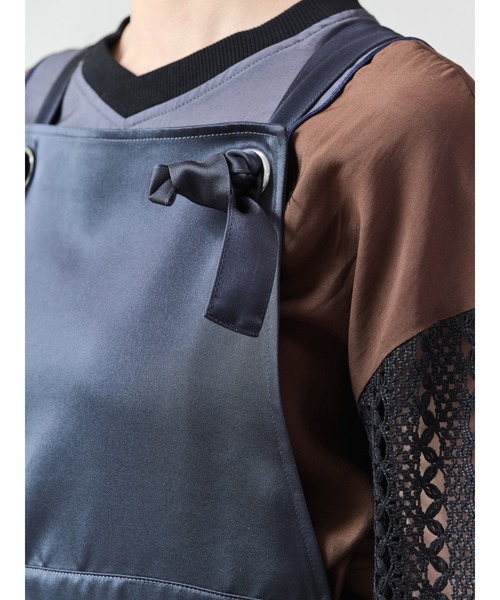 「DOLLUPOOPS」 サロペットスカート 38 カーキ レディース_画像7