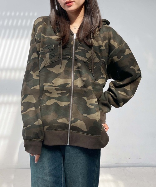 AS KNOW AS（アズノゥアズ） パーカーモチーフ選び裏起毛ビッグサイズ