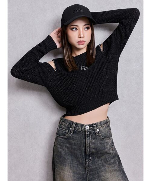 GYDA♥︎ゆるニット トップス GD bijou MOLD ニットトップス[品番：MKSW0066087]｜GYDA（ジェイダ
