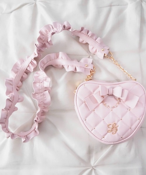 ラファリー mine by LAFARY ハートバック ピンク LAFARY（ラファリー） ショルダーバッグ バッグ キルティングハート